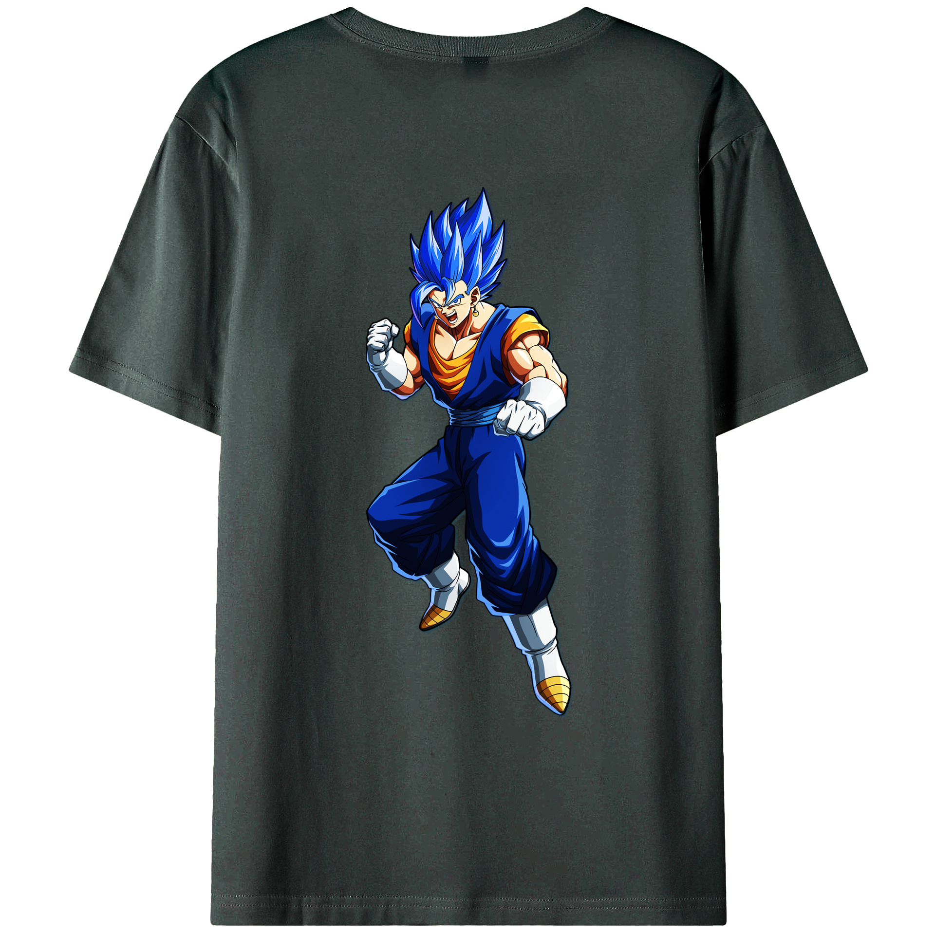 （画像用） ドラゴンボール ベジット DRAGON BALL Vegetto 綿100％ メンズ半袖Tシャツ（バックプリント） 通気性
